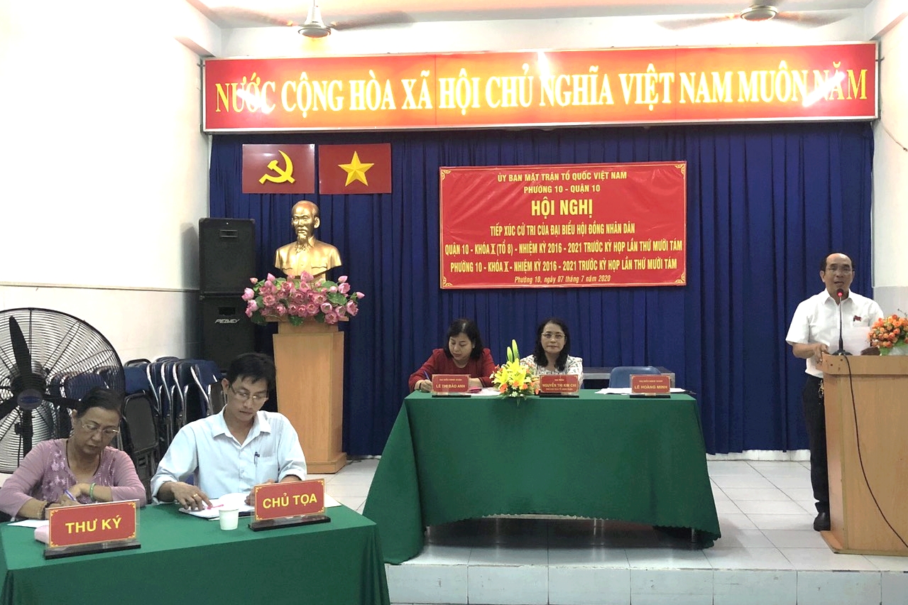 Image: Ủy ban Mặt trận Tố quốc Việt Nam Phường 10 tổ chức hội nghị tiếp xúc cử tri của Đại biểu Hội đồng nhân dân Phường 10 - Quận 10