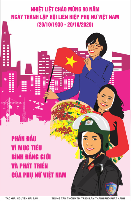 Image: Nhiệt liệt chào mừng 90 năm ngày thành lập Hội liên hiệp Phụ nữ Việt Nam (20/10/1930 - 20/10/2020)